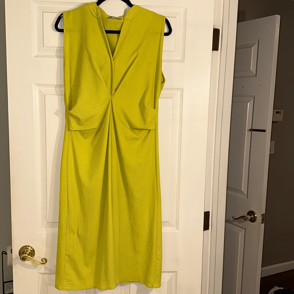 Zara midi lime green dress